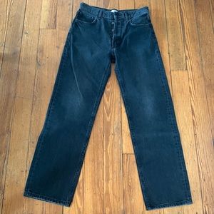 Anine Bing Black Straight Leg Jeans